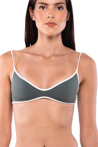 Braulio Top - Olive & Cream